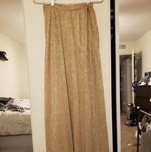 Lulu's Gold Maxi Skirt